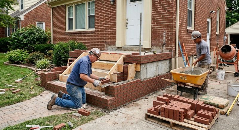 Brick Porch Installation in Norwalk, CT
