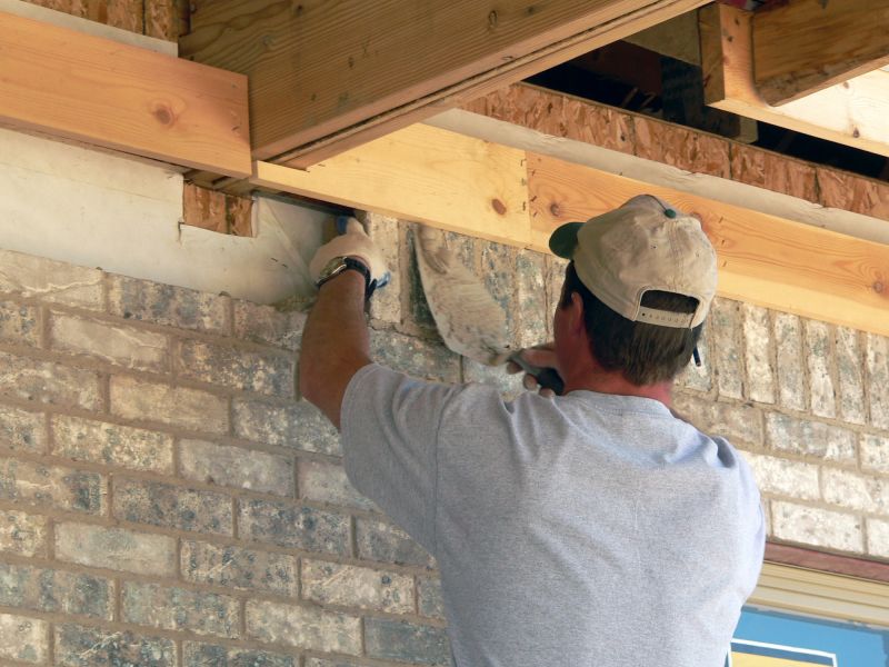 Mason Using Trowel